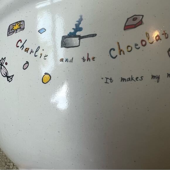 Emerson Creek Pottery Charlie and the Chocolate Factory Roald Dahl Mixing Bowl - Picture 2 of 10